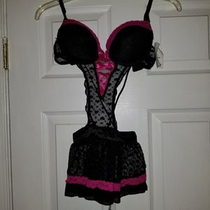Brand new, sexy black and pink lingerie